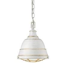  7312-S FW - Bartlett Small Pendant in French White